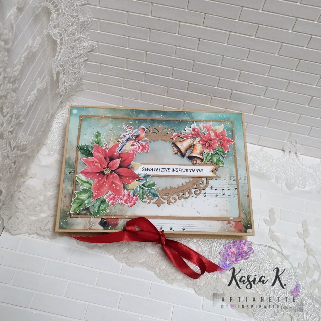 Pudełko na zdjęcia, kolekcja Christmas Carol, digi do wycinania, scrapbooking, inspiracja DT Artianette Katarzyna Klakla