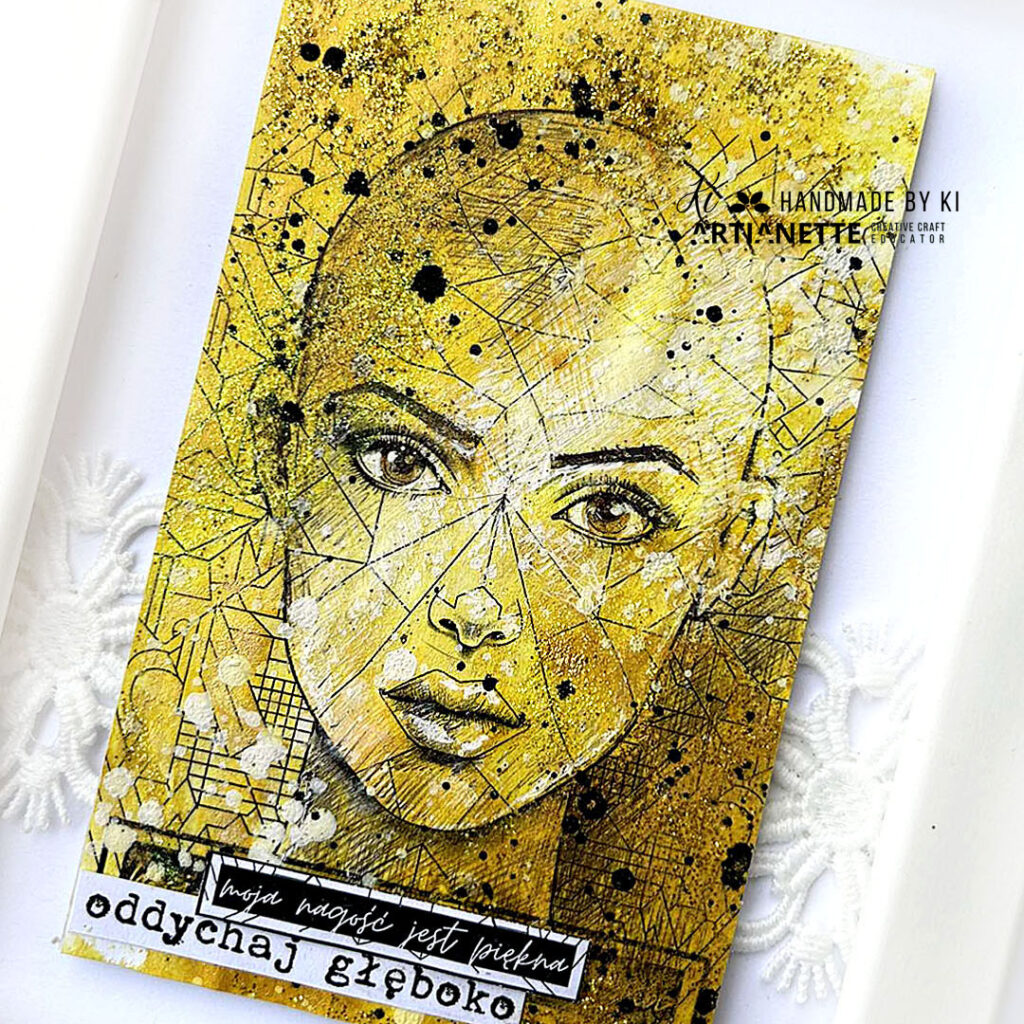 kolorowanka Artianette, kobieca twarz, jestem piękna, obrazek, digi do kolorowania, scrapbooking