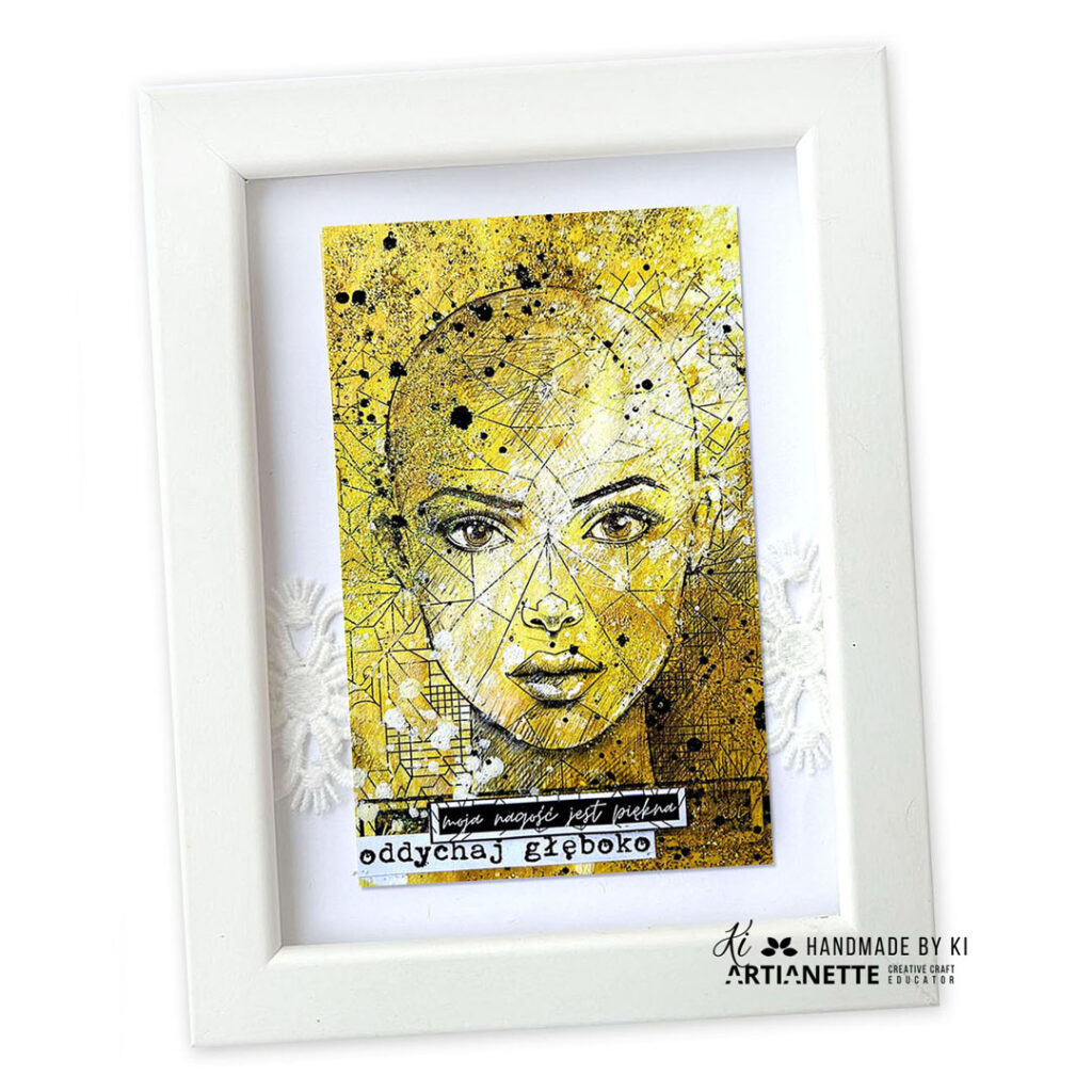 kolorowanka Artianette, kobieca twarz, jestem piękna, obrazek, digi do kolorowania, scrapbooking