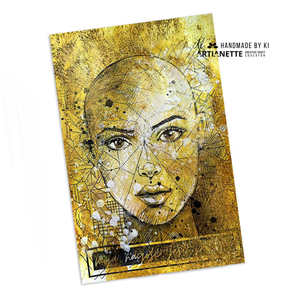 kolorowanka Artianette, kobieca twarz, jestem piękna, obrazek, digi do kolorowania, scrapbooking