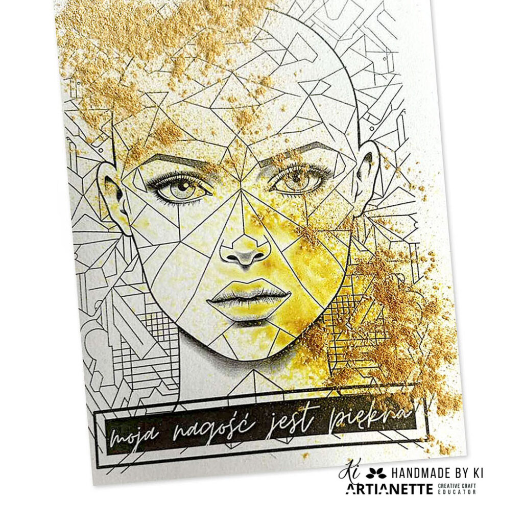 kolorowanka Artianette, kobieca twarz, jestem piękna, obrazek, digi do kolorowania, scrapbooking