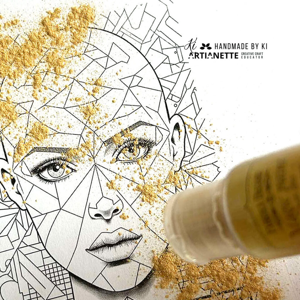 kolorowanka Artianette, kobieca twarz, jestem piękna, obrazek, digi do kolorowania, scrapbooking