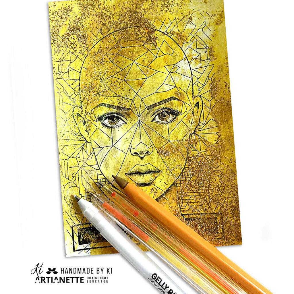 kolorowanka Artianette, kobieca twarz, jestem piękna, obrazek, digi do kolorowania, scrapbooking