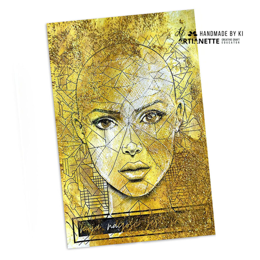 kolorowanka Artianette, kobieca twarz, jestem piękna, obrazek, digi do kolorowania, scrapbooking