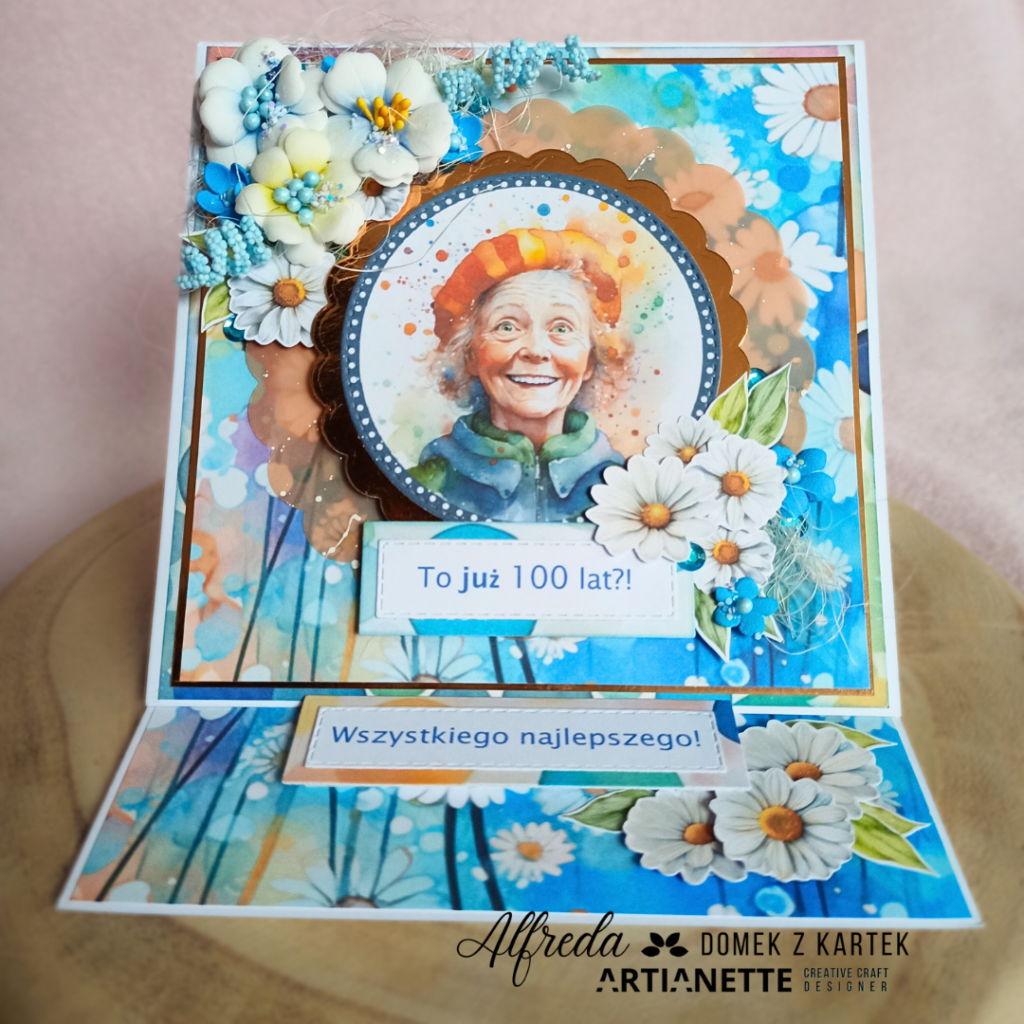 kartka urodzinowa, scrapbooking, kolekcja Dots Everywhere, inspiracja DT Artianette Alfreda