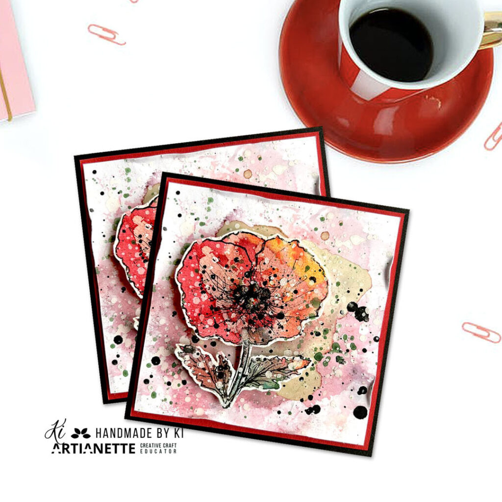 kolorowanka Artianette, maki do kolorowania foto tutorial krok po kroku, scrapbooking inspiracja Artianette digi do druku, Handmade by Ki