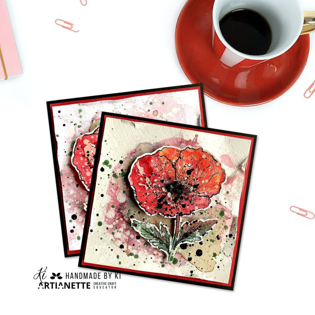 kolorowanka Artianette, maki do kolorowania foto tutorial krok po kroku, scrapbooking inspiracja Artianette digi do druku, Handmade by Ki