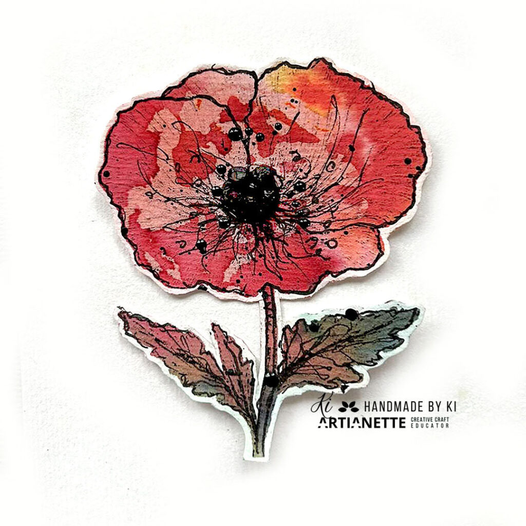 kolorowanka Artianette, maki do kolorowania foto tutorial krok po kroku, scrapbooking inspiracja Artianette digi do druku, Handmade by Ki