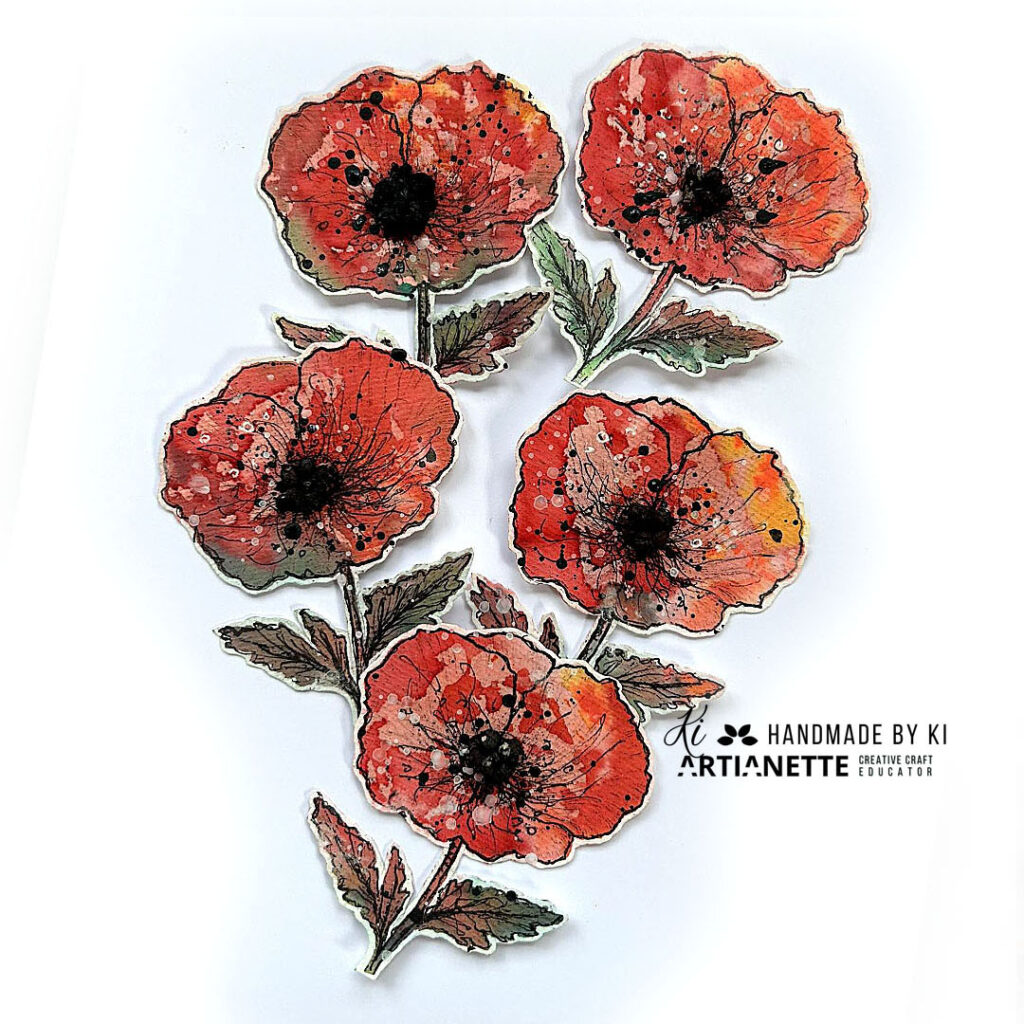 kolorowanka Artianette, maki do kolorowania foto tutorial krok po kroku, scrapbooking inspiracja Artianette digi do druku, Handmade by Ki