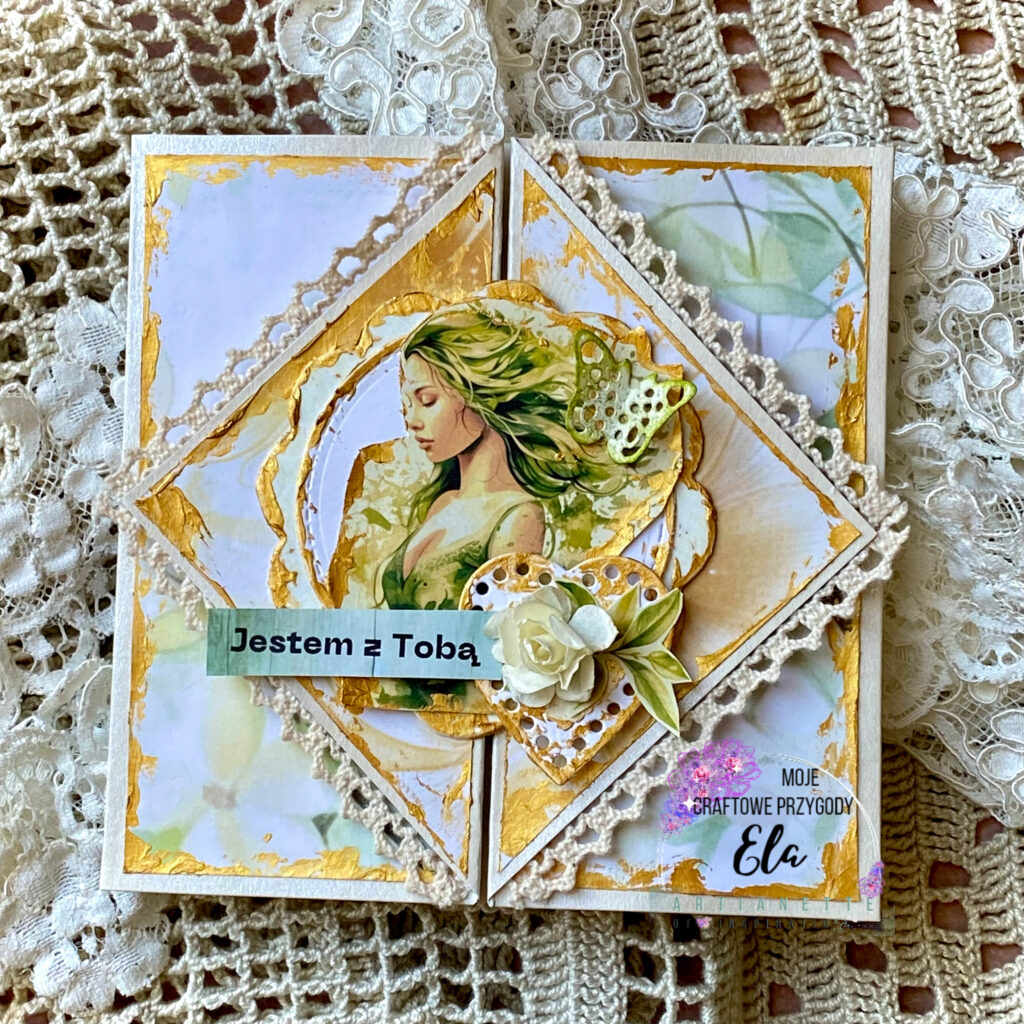 Kartka okiennica dla Artianette.
Moje Kraftowe przygody.