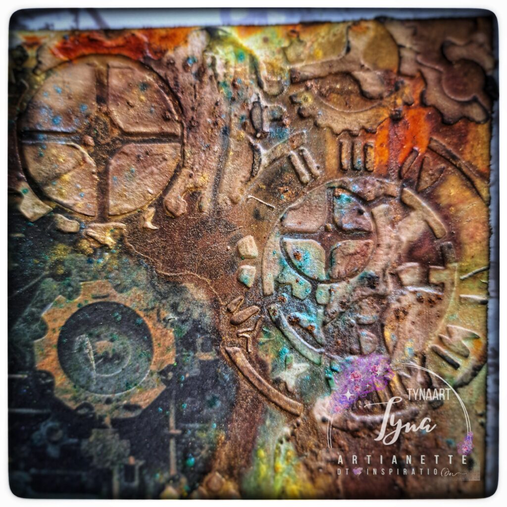 Steampunkowy wpis do art journala z kolekcji digi papierów Rusty Fuctory