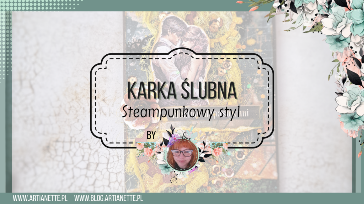 Kartka ślubna w stylu steampunk