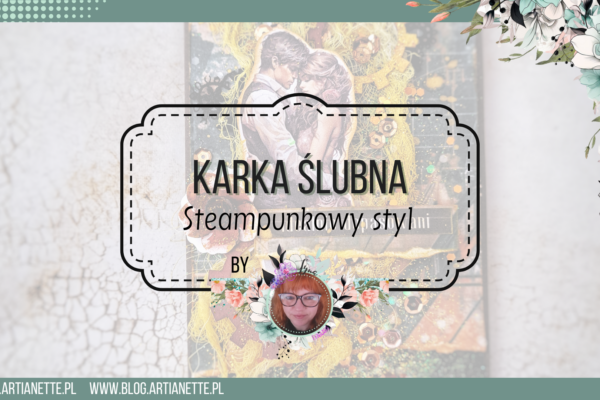 Kartka ślubna w stylu steampunk